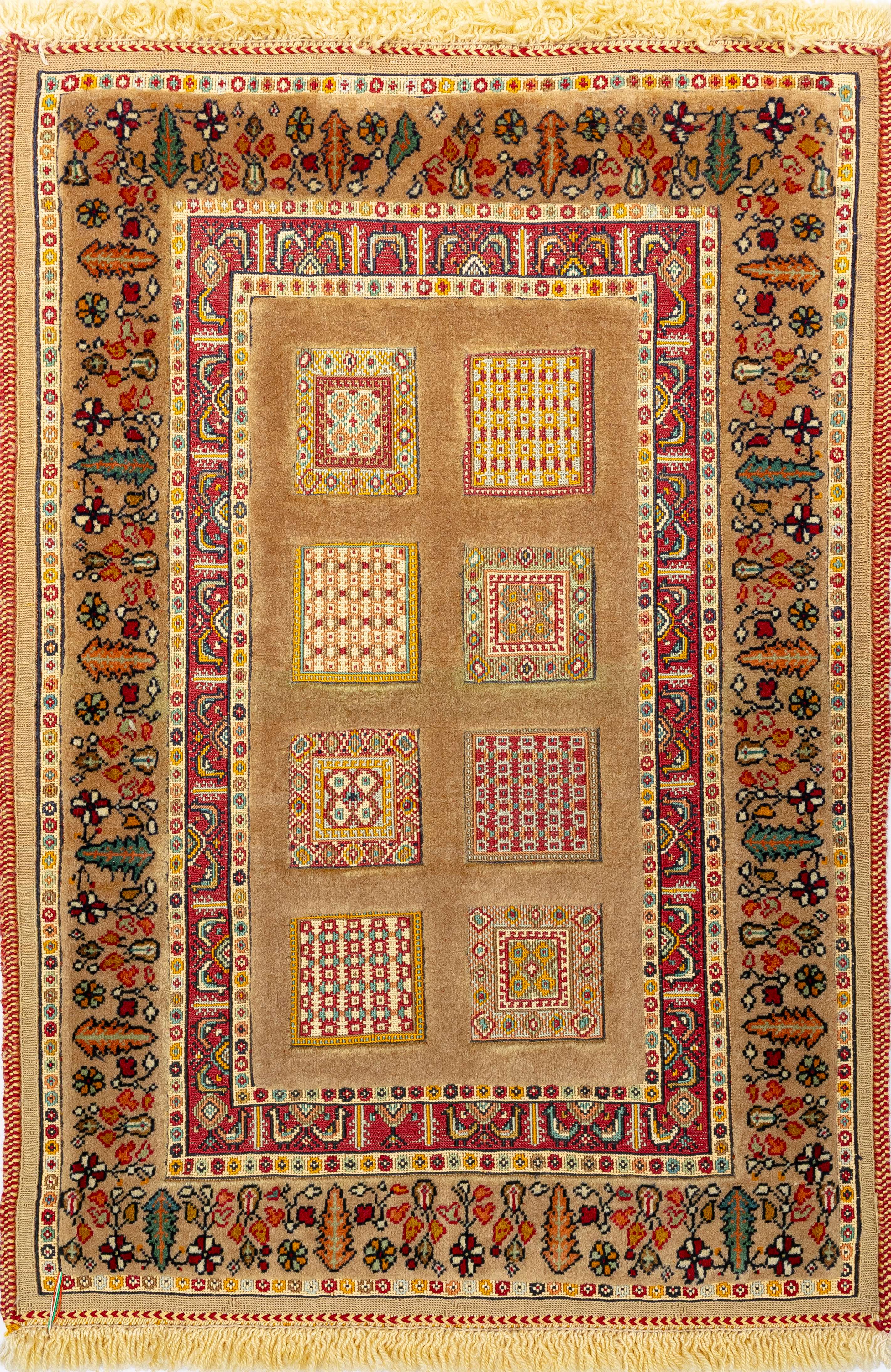 Иранский ковёр из шерсти  (13-56013/90x63)