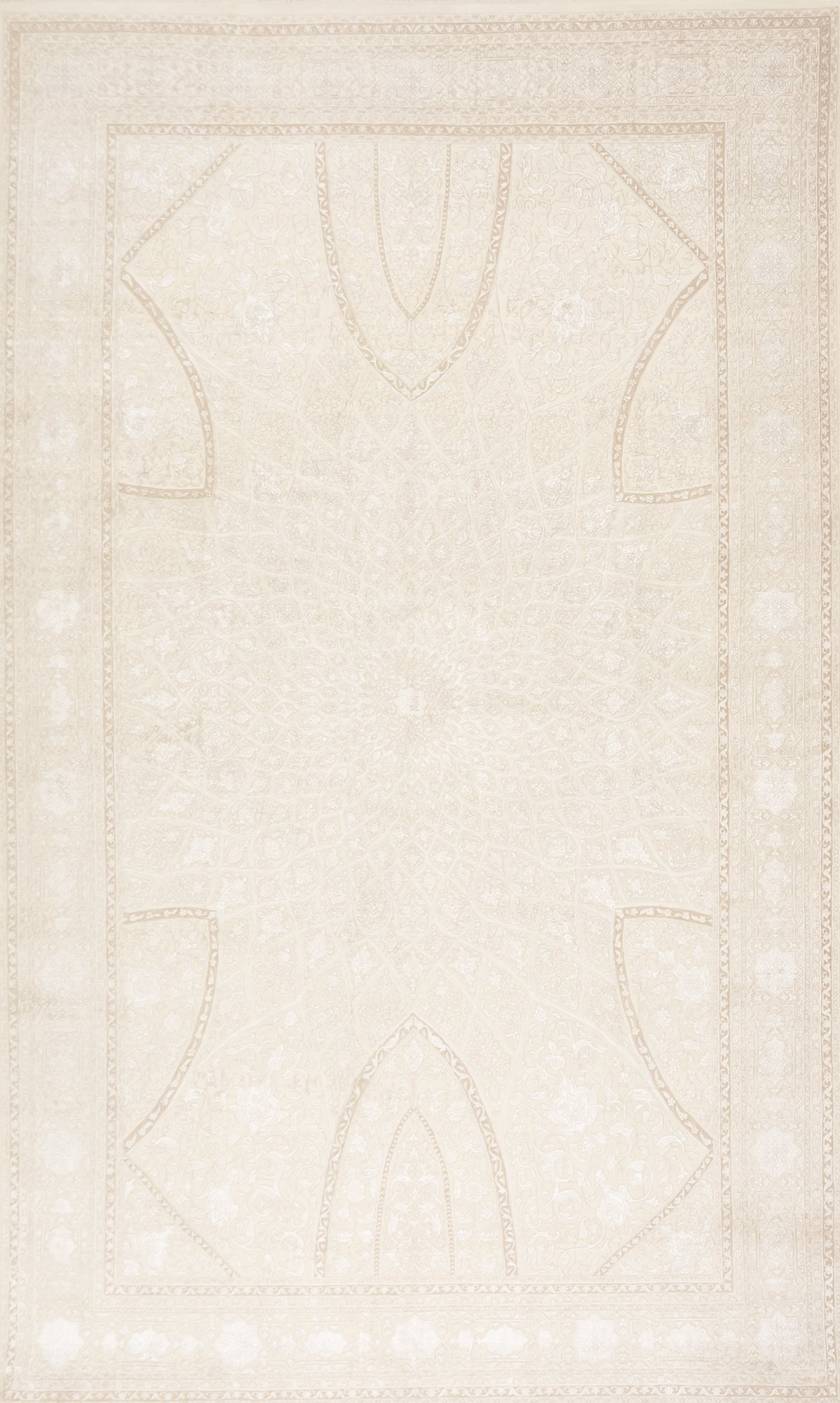 Индийский ковёр из шерсти и вискозы (25-16/2555/CrCr/650x392)